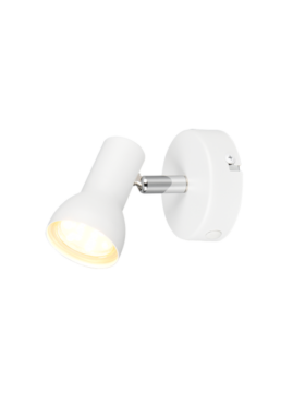 Lámpara foco GU10 metal blanco