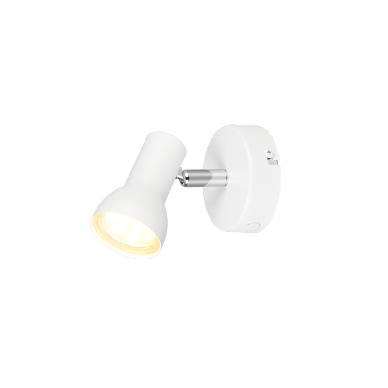 Lámpara foco GU10 metal blanco