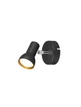 Lámpara foco GU10 metal negro