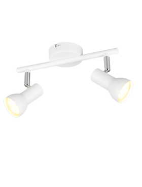 Lámpara foco 2x GU10 metal blanco