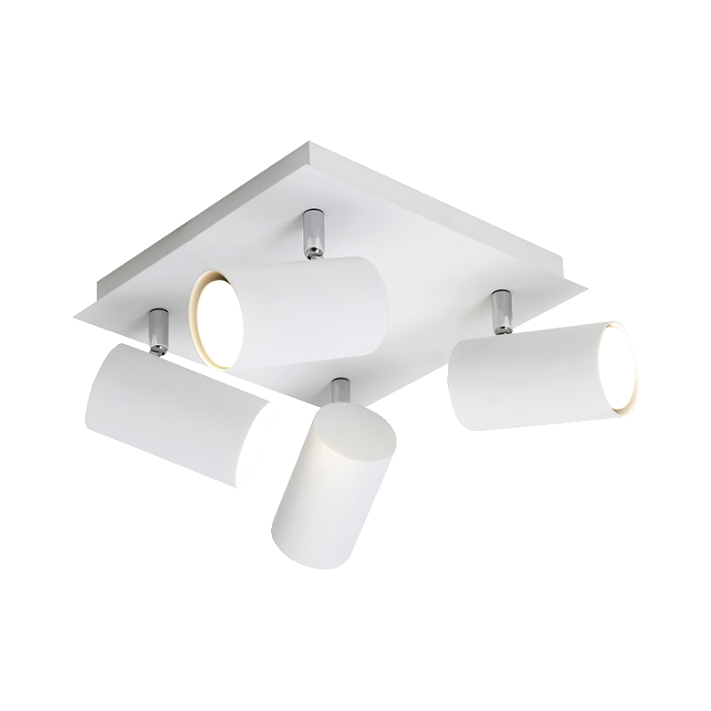 Lámpara foco 4x GU10 metal blanco