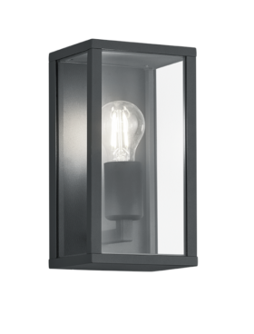 Aplique exterior E27 vidrio aluminio fundido antracita