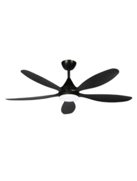 Ventilador Techo Motor DC Luz LED 18 watts 132 Centímetros de Diámetro Mando Distancia con Temporizador negro