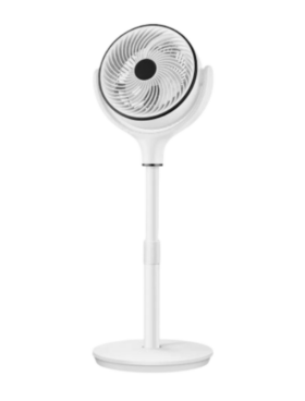 Ventilador de pie 40 watts con mando a distancia y altura regulable blanco