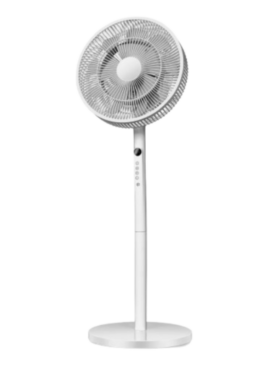 Ventilador de pie 60 watts con mando a distancia y altura regulable blanco