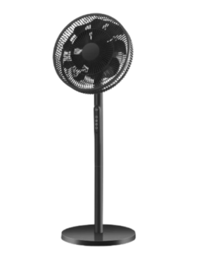 Ventilador de pie 60 watts con mando a distancia y altura regulable negro
