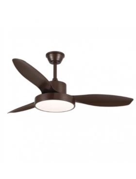 Ventilador de techo Led 120cm Motor DC LED 36 Watt Mando Distancia con Temporizador y memoria marrón