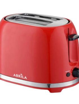 Tostador de pan 2 ranuras 850w 7 niveles con apagado automático rojo