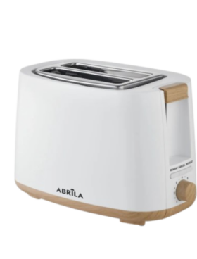 Tostador de pan 2 ranuras 850w 7 niveles con apagado automático y recoge cable blanco haya