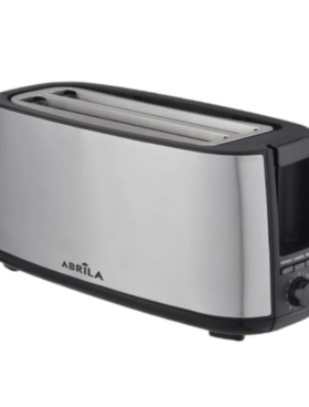 Tostador de pan 2 ranuras 1400w 7 niveles con apagado automático y recoge cable negro plata