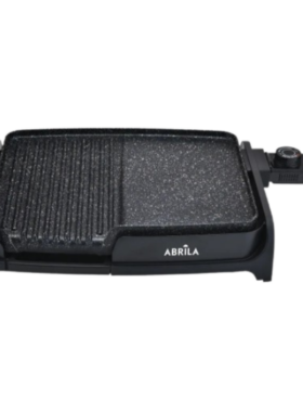 Plancha grill con recubrimiento cerámico antiadherente 1600w 47x28cm