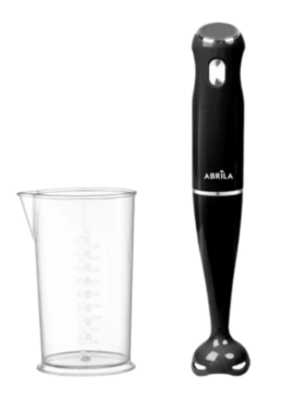 Batidora de mano 1000w con cuchillas de acero y vaso mezclador