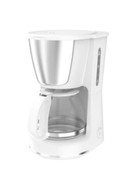 Cafetera de goteo 6 tazas 550w 0,75l jarra de cristal blanco