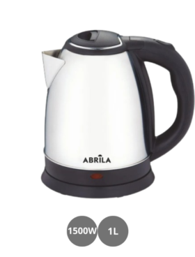 Hervidor de agua eléctrico 1500w 1l apagado automático negro plata