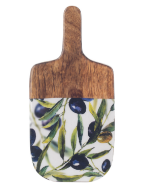 Tabla de cortar ACEITUNAS 30x15cm madera de mango