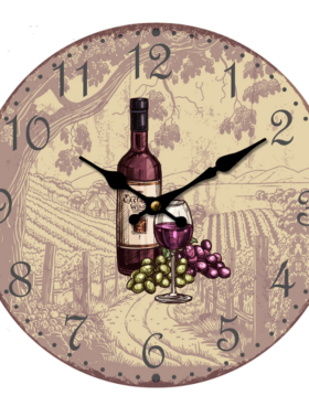 Reloj de pared UVA Y VINO 34cm