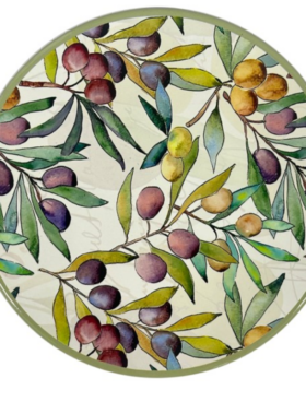 Salva mantel ACEITUNAS 20cm cerámica