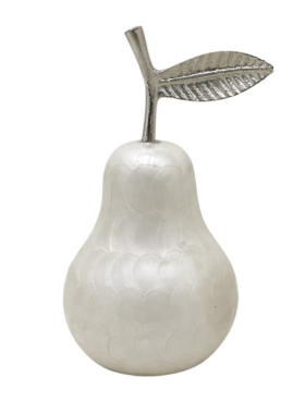Figura PERA nacarada en madera de mango