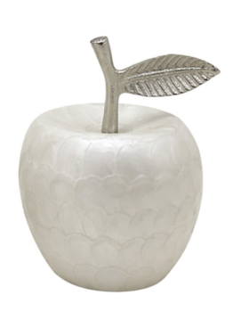 Figura MANZANA nacarada en madera de mango