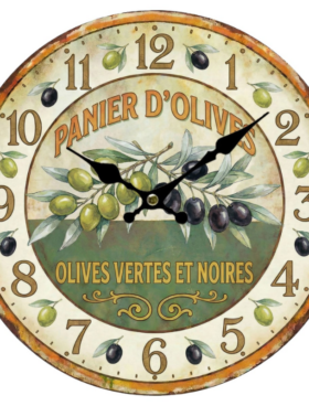 Reloj de pared ACEITUNAS 34cm