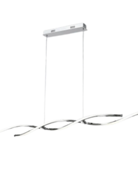 Lampara de colgar led ESPIRAL 30w CCT dimable 107cm cromo